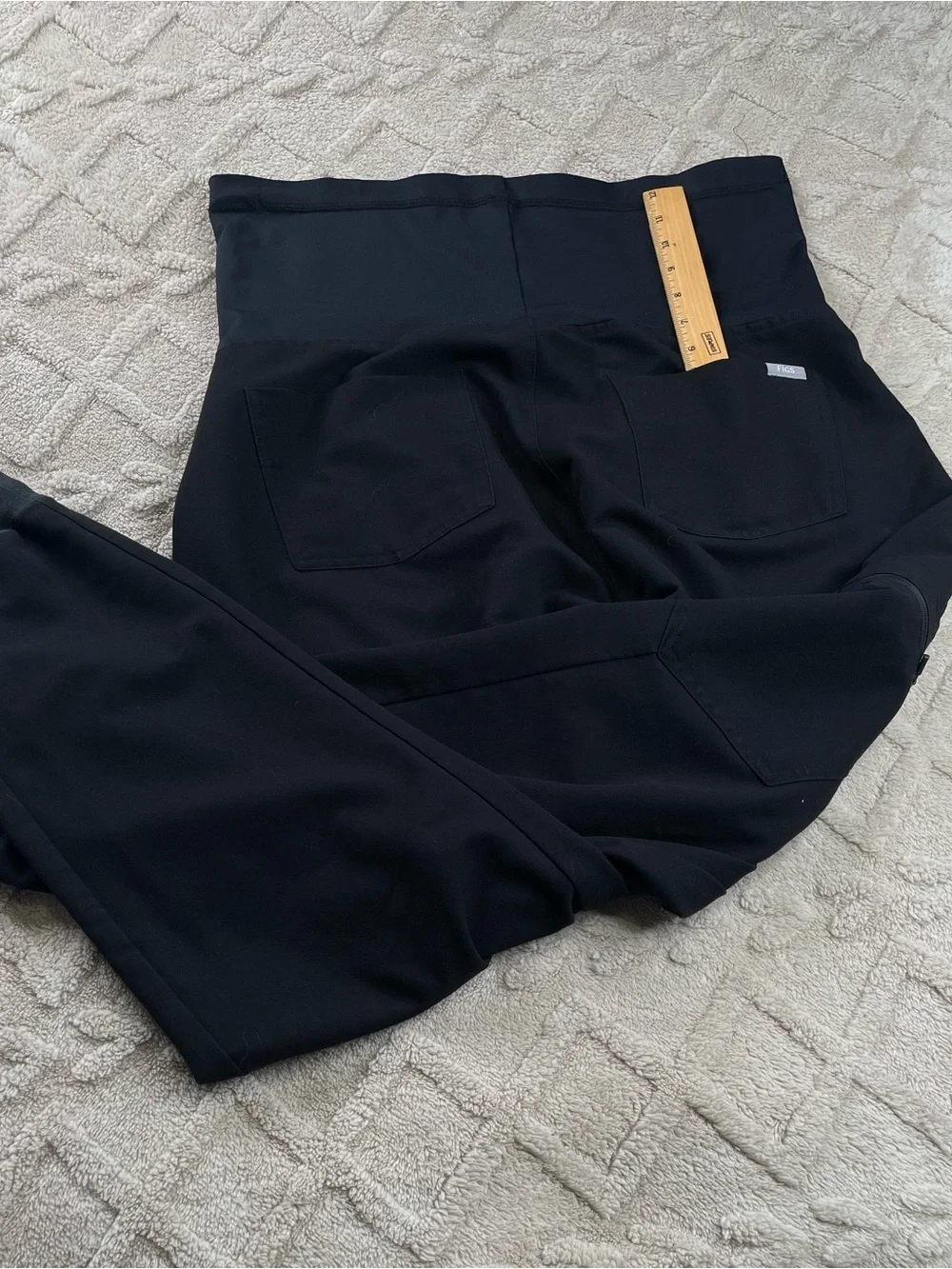 Figs Black Maternity Jogger Pants w/ Stretch Panel ~ Size Large‎ ~ Medical Staff